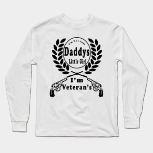 Daddys Little Girl Veteran Dad Veterans Day Gift Shirt Long Sleeve T-Shirt